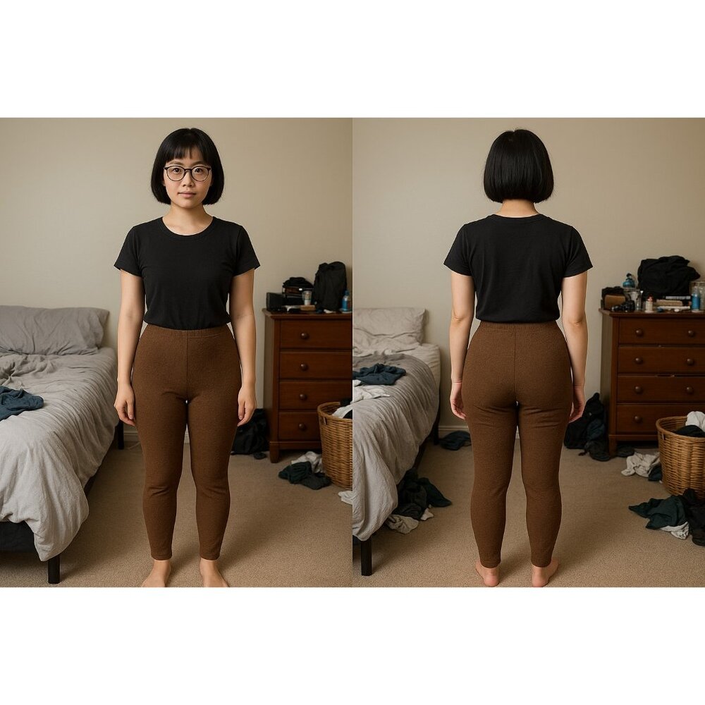 Vintage 90s Jacques Morét Ethnic Jacquard Brown Ankle Leggings Women’s M USA